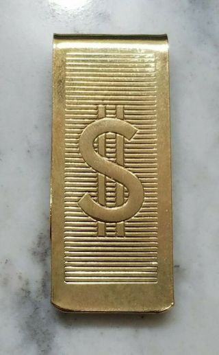 Vintage Gold Dollar Sign Money Clip