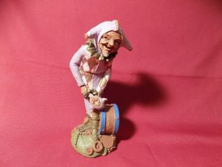 Vintage Court Jester Creepy Clown Circus Figure 8” Signed Dated 1998 Mirn Cool