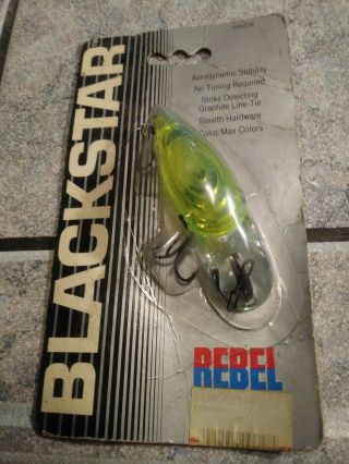 Vintage In Package Rebel Blackstar (2.  5”) (1/2oz) Fishing Lure Crank Bait