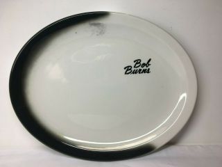 Vintage Bob Burns Restaurant Plate Large Platter Tepco Black & White 12.  5 "