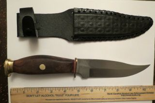Vintage Unmarked Hunting Knife And Sheath