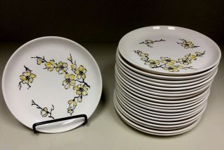 Vintage Stetson Marcrest Yellow Dixie Dogwood Blossom Bread And Butter Plate