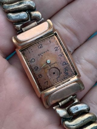 Vintage Benrus Art Deco Men’s Watch 14k Gold Filled - Swiss Made
