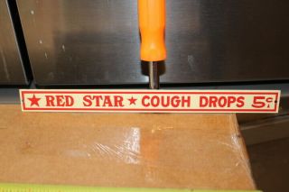Red Star Cough Drops 5c Antique Vintage 1950 
