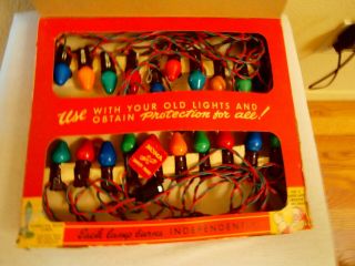 Vintage Noma 20 Light Christmas Light Set Fuse Box With Fuses