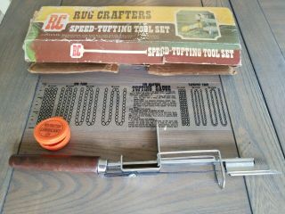 Rug Crafters Speed Tufting Tool W/ Box,  Lube & Instructions R C Vintage