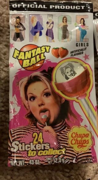 Vintage (ginger Spice) Spice Girls Chupa Chups Lollipop Wrapper With A Sticker