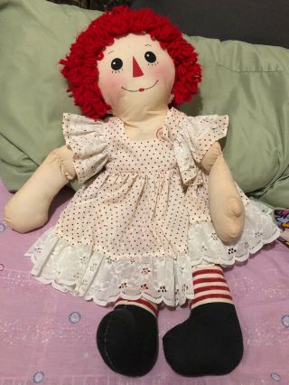 Vintage Raggedy Ann Doll 22” Knickerbocker Simon And Schuster Precious