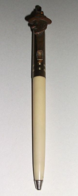 Vintage Jimmy Durante Face Hat Ink Pen Copper Gold Plated Rare Collectible