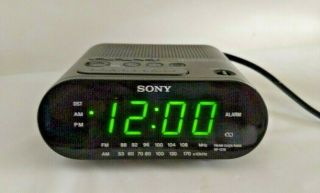 Sony Dream Machine Am Fm Dual Alarm Led Clock Radio Model Icf - C218 Tested/works