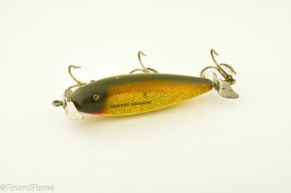 Vintage Creek Chub 1504 Injured Minnow Antique Fishing Lure Golden Shiner DB8 3