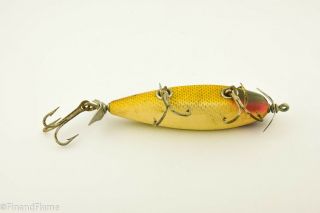 Vintage Creek Chub 1504 Injured Minnow Antique Fishing Lure Golden Shiner DB8 5