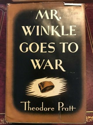 Vintage Rare Mr.  Winkle Goes To War By Pratt,  Theodore 1943 (hcdj) 3rd Printing