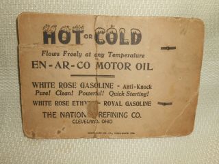 Vintage En - Ar - Co Motor Oil White Rose Gasoline Advertising Co.  Thermometer