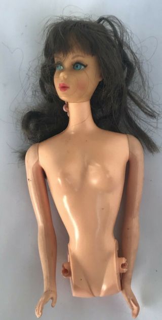 Vintage 1967 Brunette Pull Sting Mute Mattel Barbie Doll 1967 Parts