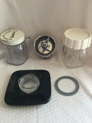 Parts For Vintage Osterizer Base,  Blade,  O - Rings,  Lid And Storage Containers