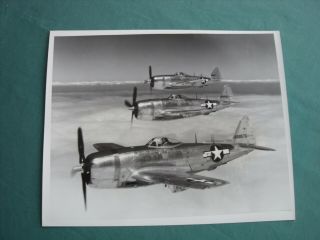 Vintage Photo Of The P - 47n " Thunderbolt " - Wwll - 3 Fighter Aircraft In Formation