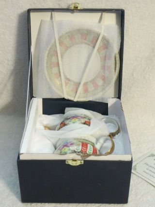 Vintage Hand Made Sorelle Fine Porcelain Tea Cup Saucer & Pot W/lid China