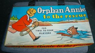 Vintage 1930s - 40s Little Orphan Annie To The Rescue Board Game