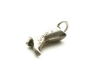 Western Ladies Puffy Boot Bracelet Charm Vintage 40’s Sterling Silver Cowgirl 3