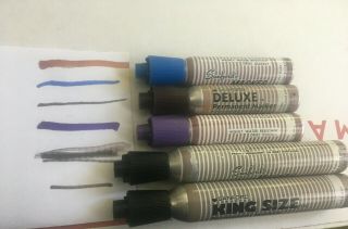 Vintage Sanford Permanent Markers King Size & Deluxe Metal Tubes Very Potent