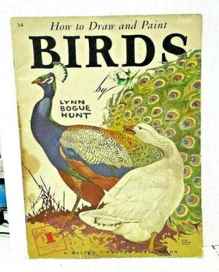 Vintage How To Draw And Paint Birds Book By Lynn Bogue Hunt Pub.  Walter Foster