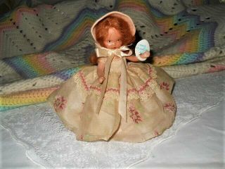 Vintage Nancy Ann Storybook 5 1/2 " Bisque Doll See Saw Marjorie Daw Frozen Leg