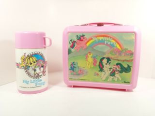 Vintage 1986 Hasbro Aladdin My Little Pony Lunch Box W Thermos
