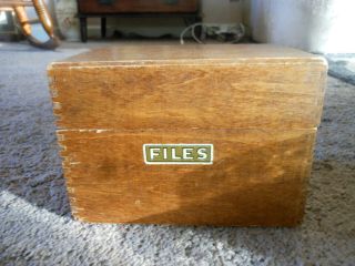 Vintage Wooden File Box,  Recipe Box,  Mid Century