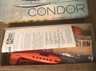 Vintage Rare 1957 Ideal Toy ITC Curtiss Condor Airplane Plastic Model Kit 5