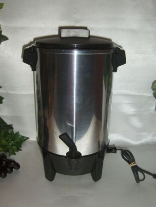 Vtg West Bend Party Perk 58030 Percolator Coffee Maker Pot Urn 12 - 30 Cup