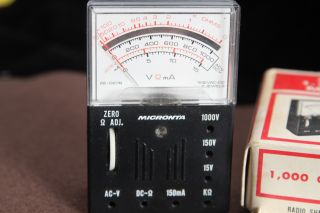 Vintage Radio Shack Micronta 1000 OHMS/VOLT Multitester Tandy Corp - Instruction 2