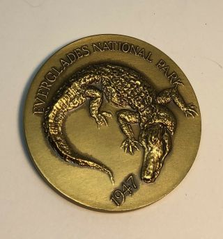 Vintage 1947 Everglades Centennial National Park Bronze Medal Coin Token