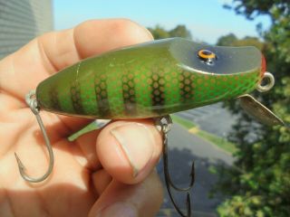 Vintage Fishing Lure Paw Paw River Master ? Small Size Great Green Scale Color