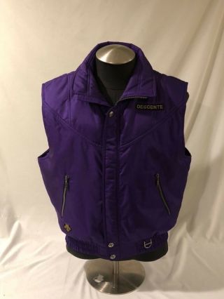Vintage Descente Men’s Purple Ski Snow Vest Size Medium