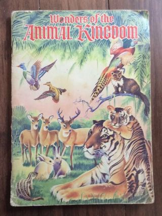 Vintage Wonders Of The Animal Kingdom Jewel Sticker Book 1959 All Complete Color