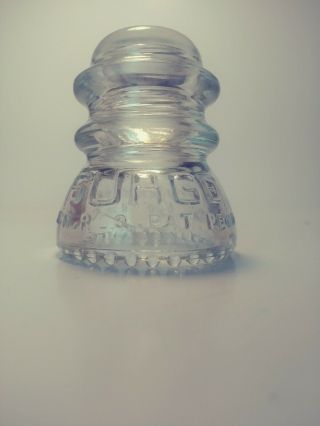Vintage Surge Insulator Babson Bros Chicago 2.  75 " Clear