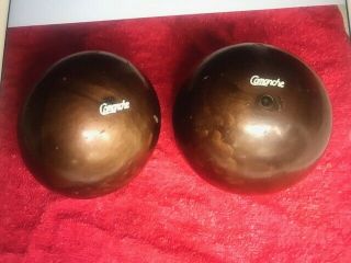 Comanche Duck Pin Bowling Balls - Vintage Duckpin Bowling Balls - Maple Brown