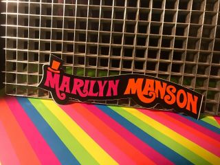 2marilyn Manson Stickers 7 1/2” X 1 1/4” Vintage 1990 