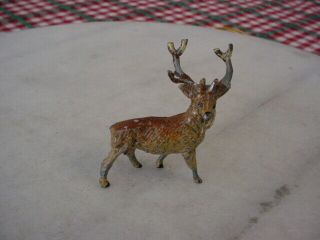 Vintage German Metal Deer / Stag Figure For Diorama,  Christmas Train,  Decor