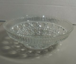 Vintage Indiana Windsor Depression Glass Clear Candy Dish 7 1/2 In Euc.