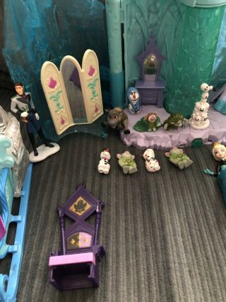 Polly Pocket Disney Princess Frozen Elsa ' s Castle Ariel Kristoff Hanz Furniture 3