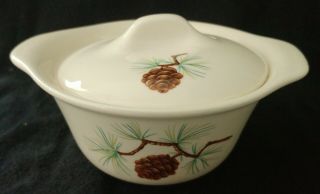 Sugar Bowl Vintage Mid Century Modern Pine Cone