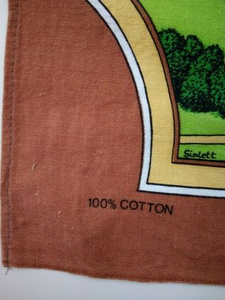 VINTAGE - COTTON TEA TOWEL MADE IN U.  K.  - ROYAL HOMES - - WINSOR CASTLE - 100 COTTON 4