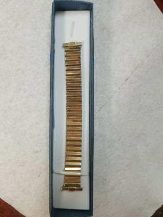 Foster Gf Pre - Vintage Watch Band 15mm Mens Gold Filled Expansion 5 1/2 Inch Lg