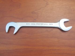 Vtg.  Proto Professional 9/16 " Open End Angle Wrench,  3336,  Usa,  No Marks