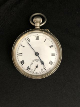 Swiss Made Sphinx Lever Gents Vintage Pocket Watch Nickel Cased Open Faced.