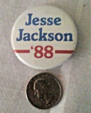 Vintage Jesse Jackson1988 Presidential Election pin button 2
