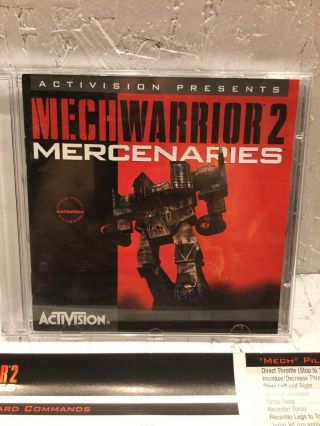 Vintage 1996 Mechwarrior 2 Mercenaries Big Box PC Game DOS Windows 95 Mech CD 6