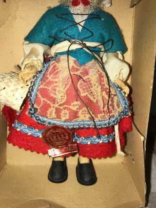 Vintage LELA DOLL made in ITALY DOLL Piemonta 6” Doll 3